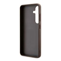 galaxy s24 plus deklas - Guess 4G Metal Gold Logo dėklas Samsung Galaxy S24 Plus Rudas (Brown) - 3 nuotrauka