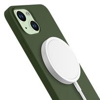 iphone 14 silikoninis deklas - 3MK "Hardy Silicone MagCase iPhone 15 Plus" Alpine Green - 4 nuotrauka