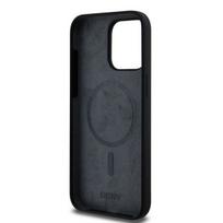 silicone case magsafe iphone 14 - DKNY Liquid Silicone Dėklas iPhone 15 / 14 / 13 Baltas Printed Logo MagSafe - Juodas (Black) - 3 nuotrauka