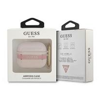 airpods case - Guess TPU Printed Stripe Case for Airpods 3 Pink - 2 nuotrauka