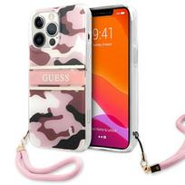 apple iphone 6 - Guess "GUHCP13LKCABPI Camo Strap Collection Case iPhone 13 Pro" Pink - 2 nuotrauka