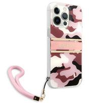 apple iphone 6 - Guess "GUHCP13LKCABPI Camo Strap Collection Case iPhone 13 Pro" Pink - 7 nuotrauka