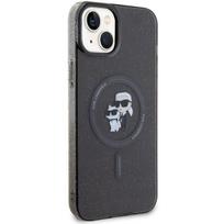 iphone 13 telefono deklas karl lagerfeld - Karl Lagerfeld "KLHMP15SHGKCNOK Karl & Choupette Glitter MagSafe iPhone 15" Black - 4 nuotrauka