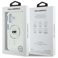 15 iphone telefonas baltas - Karl Lagerfeld "IML Metal Karl Head MagSafe iPhone 16" White - 2 nuotrauka