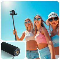 juodas - Tech-Protect GA100 Selfie Stick GoPro / DJI Juodas (Black) - 4 nuotrauka