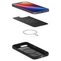 apple 17e - Spigen Liquid Air MagSafe dėklas Apple iPhone 16e Juodas (Black) - 8 nuotrauka