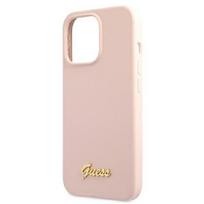 iphone 13 pro magsafe - Guess "GUHMP13XLSLMGLP Silicone Script Gold Logo Magsafe iPhone 13 Pro Max" - 4 nuotrauka