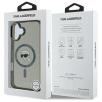 iphone 7 plus deklas - Karl Lagerfeld "IML Metal Karl Head MagSafe iPhone 16 Plus" Black - 2 nuotrauka
