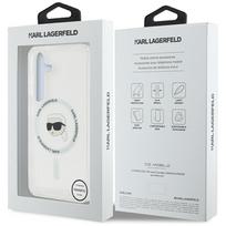 samsung s25 magsafe - Karl Lagerfeld "Button Karl Head Printed Logo MagSafe Galaxy S25" White - 2 nuotrauka
