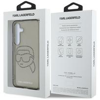 samsung s25 originalus deklas - Karl Lagerfeld "Rhinestones Karl Head Logo Galaxy S25" Black - 2 nuotrauka