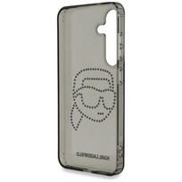 samsung s25 originalus deklas - Karl Lagerfeld "Rhinestones Karl Head Logo Galaxy S25" Black - 3 nuotrauka