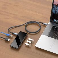 kabelis 240w - Tech-Protect UltraBoost Max USB-C 4.0 / USB-C 4.0 PD 240W 8K 40Gbps 2m kabelis - Pilkas (Gray) - 2 nuotrauka