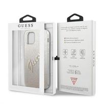 telefonas iphone pro max 12 - Guess "GUHCP12LPCUGLSGO PC/ TPU Vintage Cover iPhone 12 Pro Max" Gold - 2 nuotrauka