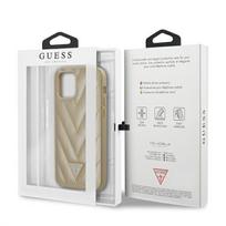 iphone 12 mini dekliukas - Guess "GUHCP12SPUVQTMLBE V Quilted Cover iPhone 12 mini" Gold - 2 nuotrauka