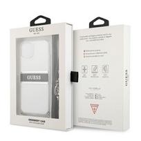 iphone 13 mini deklas - Guess "GUHCP13SKC4GBSI 4G Grey Strap Silver Chain Case iPhone 13 Mini" - 2 nuotrauka