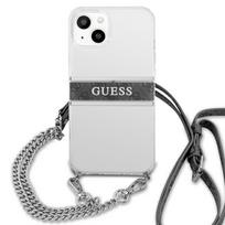iphone 13 mini deklas - Guess "GUHCP13SKC4GBSI 4G Grey Strap Silver Chain Case iPhone 13 Mini" - 6 nuotrauka