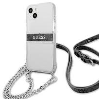 iphone 13 mini deklas - Guess "GUHCP13SKC4GBSI 4G Grey Strap Silver Chain Case iPhone 13 Mini" - 7 nuotrauka