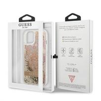 dekliukas iphone 13 mini - Guess "Liquid Glitter Paisley Case iPhone 13 mini" Gold - 2 nuotrauka