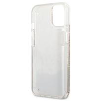 dekliukas iphone 13 mini - Guess "Liquid Glitter Paisley Case iPhone 13 mini" Gold - 3 nuotrauka