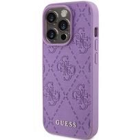 deklas iphone 15 pro guess - Guess "GUHCP15LP4EPMP Leather 4G Stamped iPhone 15 Pro" Pink - 3 nuotrauka