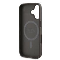 iphone 16 plus deklas - Guess 4G Printed Stripes MagSafe Apple iPhone 16 Plus – Rudas (Brown) - 3 nuotrauka