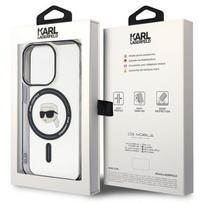 iphone 15 pro telefonai - Karl Lagerfeld "KLHCP15XLKKNSK Hardcase Liquid Glitter Ikonik iPhone 15 Pro Max" - 2 nuotrauka