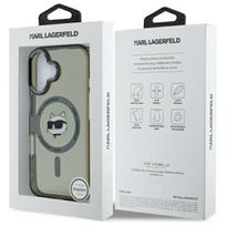 telefono deklas karl lagerfeld - Karl Lagerfeld IML Metal Choupette Head MagSafe iPhone 16 Case - Black - 2 nuotrauka