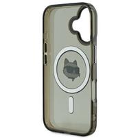 telefono deklas karl lagerfeld - Karl Lagerfeld IML Metal Choupette Head MagSafe iPhone 16 Case - Black - 3 nuotrauka