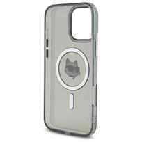iphone16 pro max - Karl Lagerfeld IML Metal Choupette Head MagSafe dėklas iPhone 16 Pro Max - Juodas (Black) - 3 nuotrauka