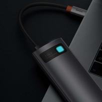 baseus hdmi usb c hub rj45 - Baseus USB HUB 1x RJ-45 1x USB-C + 3x USB-A 3.0 (BSU3032) - 4 nuotrauka