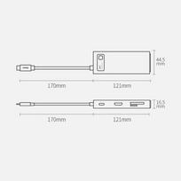 baseus hdmi usb c hub rj45 - Baseus USB HUB 1x RJ-45 1x USB-C + 3x USB-A 3.0 (BSU3032) - 9 nuotrauka