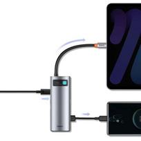 baseus hdmi usb c hub rj45 - Baseus USB HUB 1x RJ-45 1x USB-C + 3x USB-A 3.0 (BSU3032) - 16 nuotrauka
