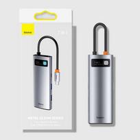 baseus hdmi usb c hub rj45 - Baseus USB HUB 1x RJ-45 1x USB-C + 3x USB-A 3.0 (BSU3032) - 20 nuotrauka