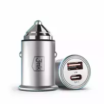 car charger pd - Automobilinis įkroviklis 3MK HyperCar, USB/USB Type-C, sidabro, 30 W - 6 nuotrauka