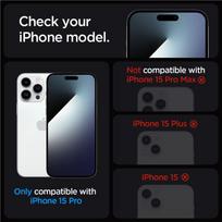 spigen glas.tr ez fit 2 pack - Spigen "Glas.tR EZ Fit" Grūdintas stiklas Apple iPhone 15 Pro - 2 vnt. Skaidrus (Clear) - 2 nuotrauka