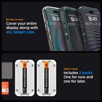 spigen glas.tr ez fit 2 pack - Spigen "Glas.tR EZ Fit" Grūdintas stiklas Apple iPhone 15 Pro - 2 vnt. Skaidrus (Clear) - 3 nuotrauka