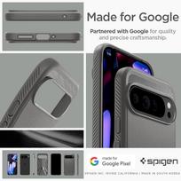 pixel 9 xl - Spigen "Rugged Armor Google Pixel 9 PRO XL" Marble Grey - 4 nuotrauka