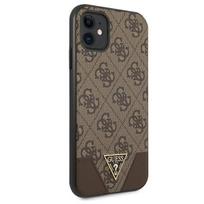 iphone xr deklai - Guess "GUHCN61PU4GHBR 4G Triangle Cover iPhone 11" Brown - 4 nuotrauka