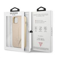 dekliukas iphone 13 mini - Guess "PU Saffiano Triangle Case iPhone 13 mini" Beige - 2 nuotrauka