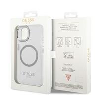 deklas iphone 13 guess - Dėklas GUESS GUHMP14SHSHTMS IPHONE 14/15/13 6.1 "Sidabrinis / Sidabrinis HARD CASE METAL OUTLINE MAGSAFE - 2 nuotrauka