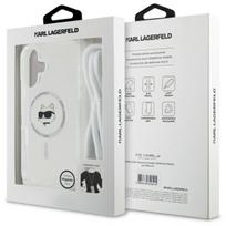 telefono deklas karl lagerfeld - Karl Lagerfeld "IML Choupette Head and Cord Magsafe iPhone 16" Transparent - 2 nuotrauka