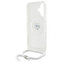 telefono deklas karl lagerfeld - Karl Lagerfeld "IML Choupette Head and Cord Magsafe iPhone 16" Transparent - 3 nuotrauka