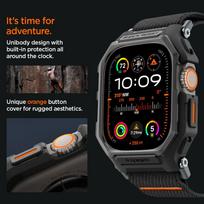 apple watch ultra apyrankes - Spigen Lite Fit Pro dėklas su dirželiu Apple Watch Ultra 1/2 (49mm) Matinė juoda (Matte Black) - 8 nuotrauka