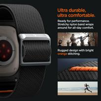 apple watch ultra apyrankes - Spigen Lite Fit Pro dėklas su dirželiu Apple Watch Ultra 1/2 (49mm) Matinė juoda (Matte Black) - 9 nuotrauka