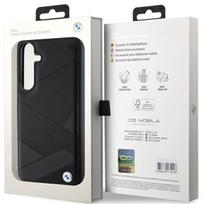 samsung s24 deklas leather - BMW Dėklas Signature odinis Half Textured & Circle MagSafe - Samsung Galaxy S24 Plus Juodas (Black) - 2 nuotrauka