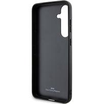 samsung s24 deklas leather - BMW Dėklas Signature odinis Half Textured & Circle MagSafe - Samsung Galaxy S24 Plus Juodas (Black) - 3 nuotrauka