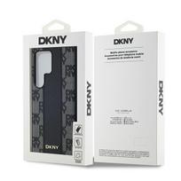 galaxio - Dėklas DKNY Leather Checkered Mono Pattern MagSafe Samsung Galaxy S24 Ultra Juodas (Black) - 2 nuotrauka