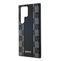 galaxio - Dėklas DKNY Leather Checkered Mono Pattern MagSafe Samsung Galaxy S24 Ultra Juodas (Black) - 4 nuotrauka