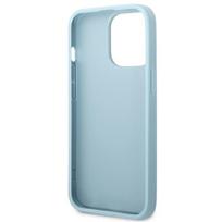 dekliukas iphone 13 mini - Guess "Saffiano 4G Small Metal Logo iPhone 13 mini" Blue - 3 nuotrauka