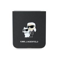 z flip6 - Karl Lagerfeld "Saffiano Metal Pin Galaxy Z Flip 6" Black - 4 nuotrauka